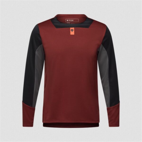 FOX YTH DEFEND LS JERSEY RUST