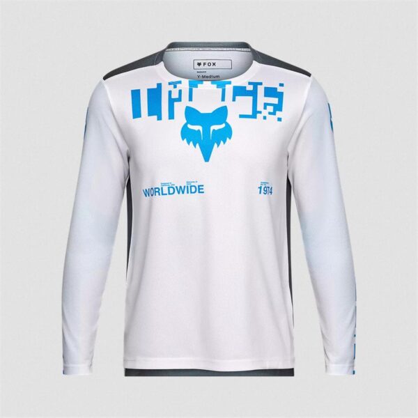 FOX YTH RANGER LS JERSEY DIGI IMAGE WHITE